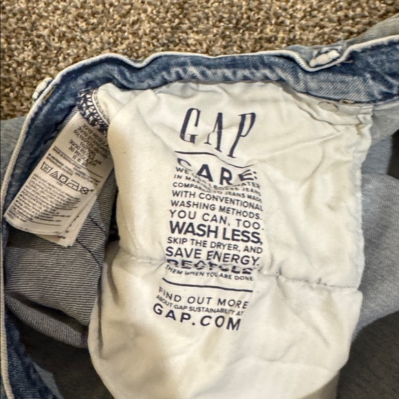 GAP Women's 90s Loose High Rise Straight Leg Jeans Light Blue size 30/10 Ripped - Picture 10 of 11